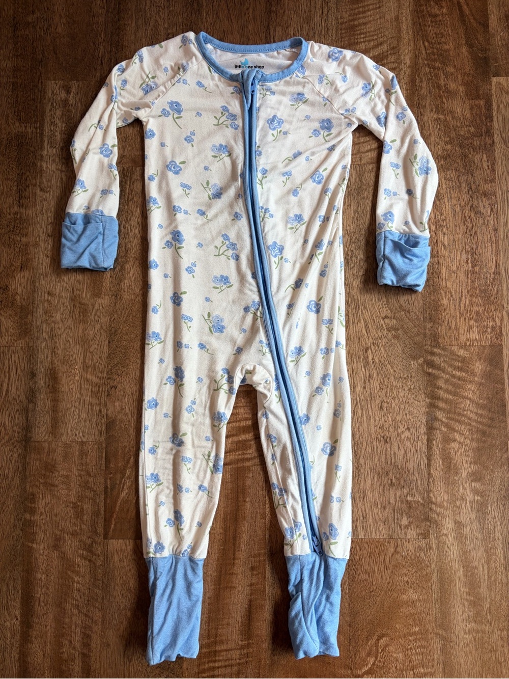 Little One Shop Bamboo Floral Footie One-Piece Pajama - Baby